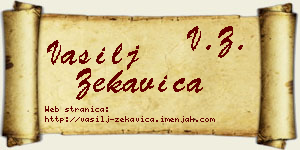 Vasilj Zekavica vizit kartica